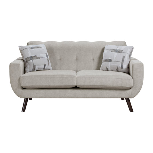 Homelegance Janne Loveseat in Tan Textured Microfiber 9627TAN-2