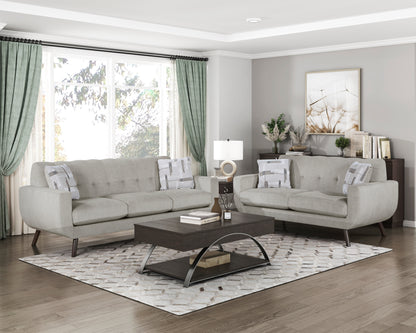 Homelegance Janne Loveseat in Tan Textured Microfiber 9627TAN-2