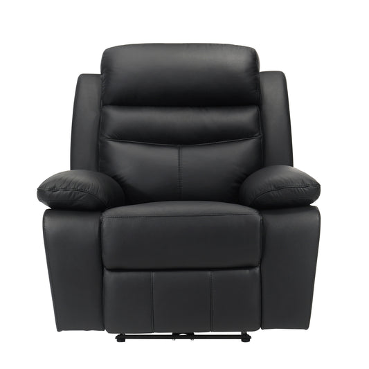 Homelegance Hancock Reclining Chair Power Recliner in Black 9628BLK-1PW