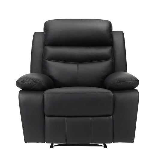Homelegance Hancock Reclining Chair in Black 9628BLK-1 for Ultimate Comfort