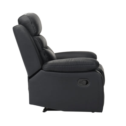 Homelegance Hancock Reclining Chair in Black 9628BLK-1 for Ultimate Comfort