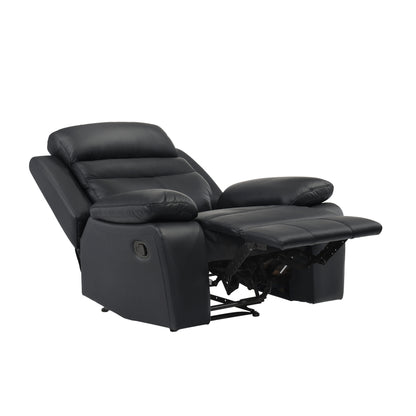 Homelegance Hancock Reclining Chair in Black 9628BLK-1 for Ultimate Comfort
