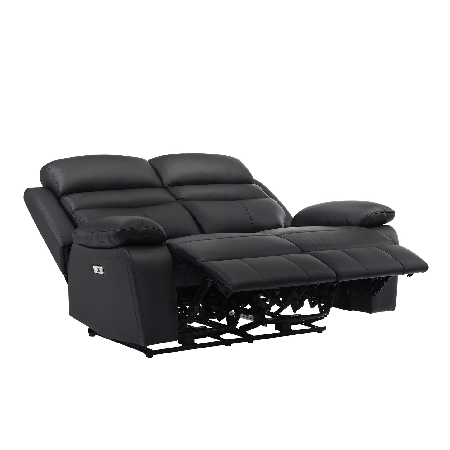 Homelegance Hancock Loveseat Power Reclining in Black 9628BLK-2PW
