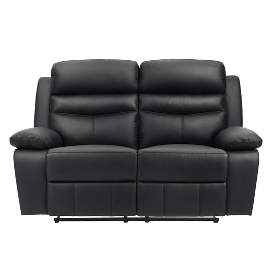 Homelegance Hancock Loveseat Reclining in Black 9628BLK-2