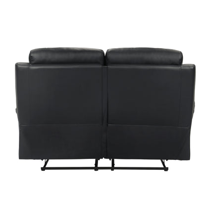 Homelegance Hancock Loveseat Reclining in Black 9628BLK-2