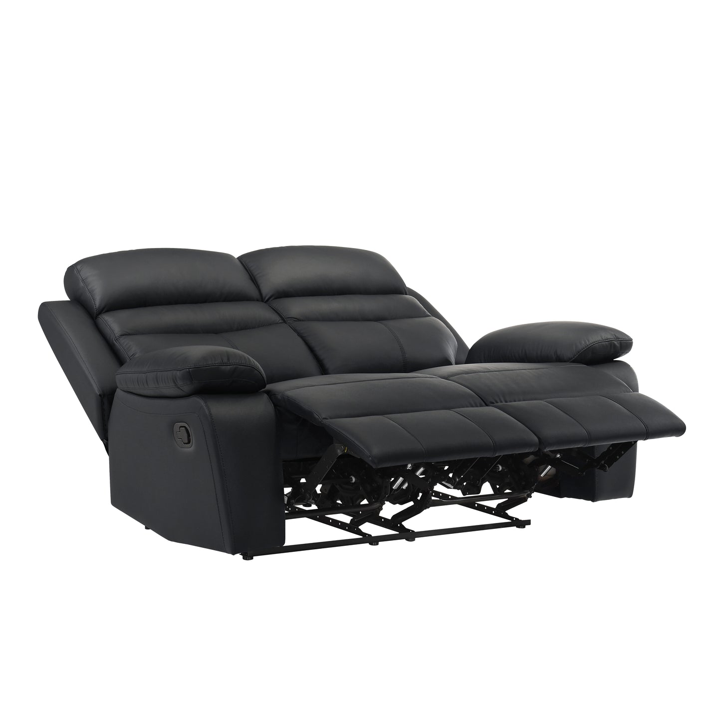 Homelegance Hancock Loveseat Reclining in Black 9628BLK-2