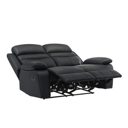 Homelegance Hancock Loveseat Reclining in Black 9628BLK-2