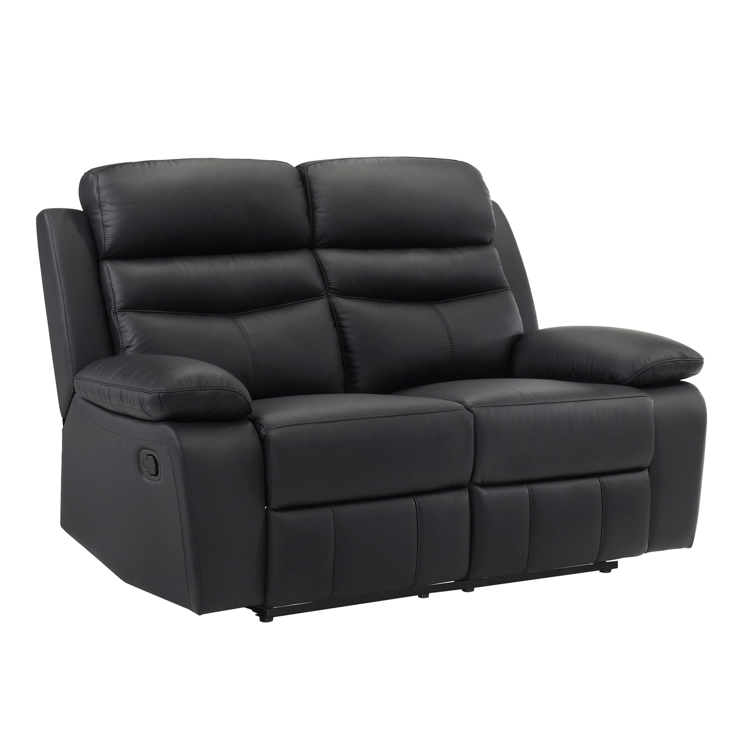 Homelegance Hancock Loveseat Reclining in Black 9628BLK-2