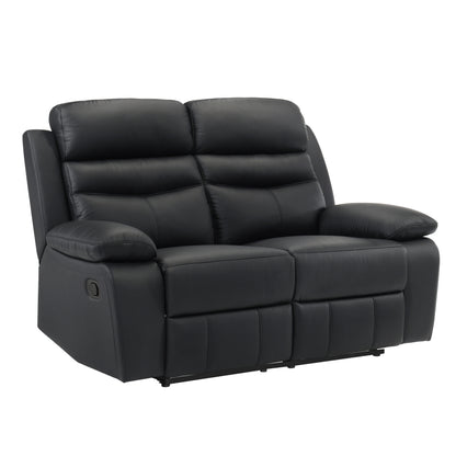Homelegance Hancock Loveseat Reclining in Black 9628BLK-2