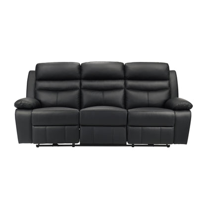 Homelegance Hancock Sectional Sofa Black Leather Power Recline 9628BLK-3PW