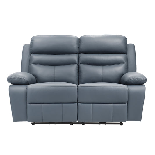 Homelegance Hancock Loveseat Power Reclining in Blue 9628BUE-2PW
