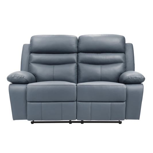 Homelegance Hancock Loveseat Reclining in Blue Fabric 9628BUE-2