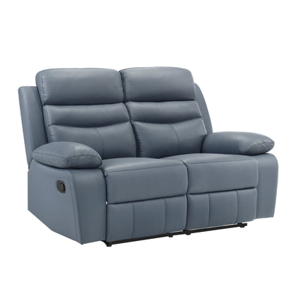 Homelegance Hancock Loveseat Reclining in Blue Fabric 9628BUE-2
