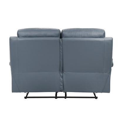Homelegance Hancock Loveseat Reclining in Blue Fabric 9628BUE-2