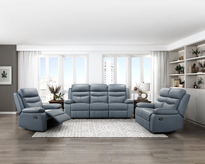 Homelegance Hancock Reclining Chair in Blue Fabric 9628BUE-1