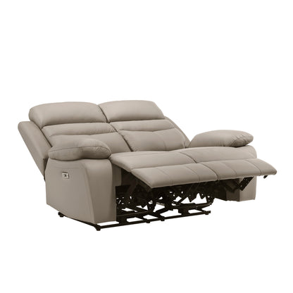 Homelegance Hancock Loveseat Power Reclining in Latte 9628LTE-2PW