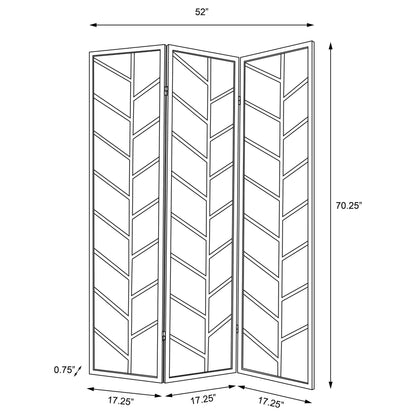 Mila 3-Panel Room Divider Folding Shoji Screen Walnut