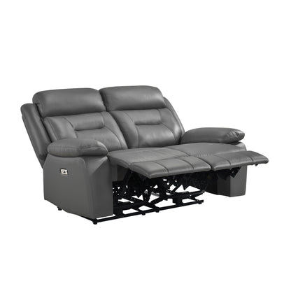 Homelegance Laconia Power Reclining Loveseat Gray 9629DGY-2PW
