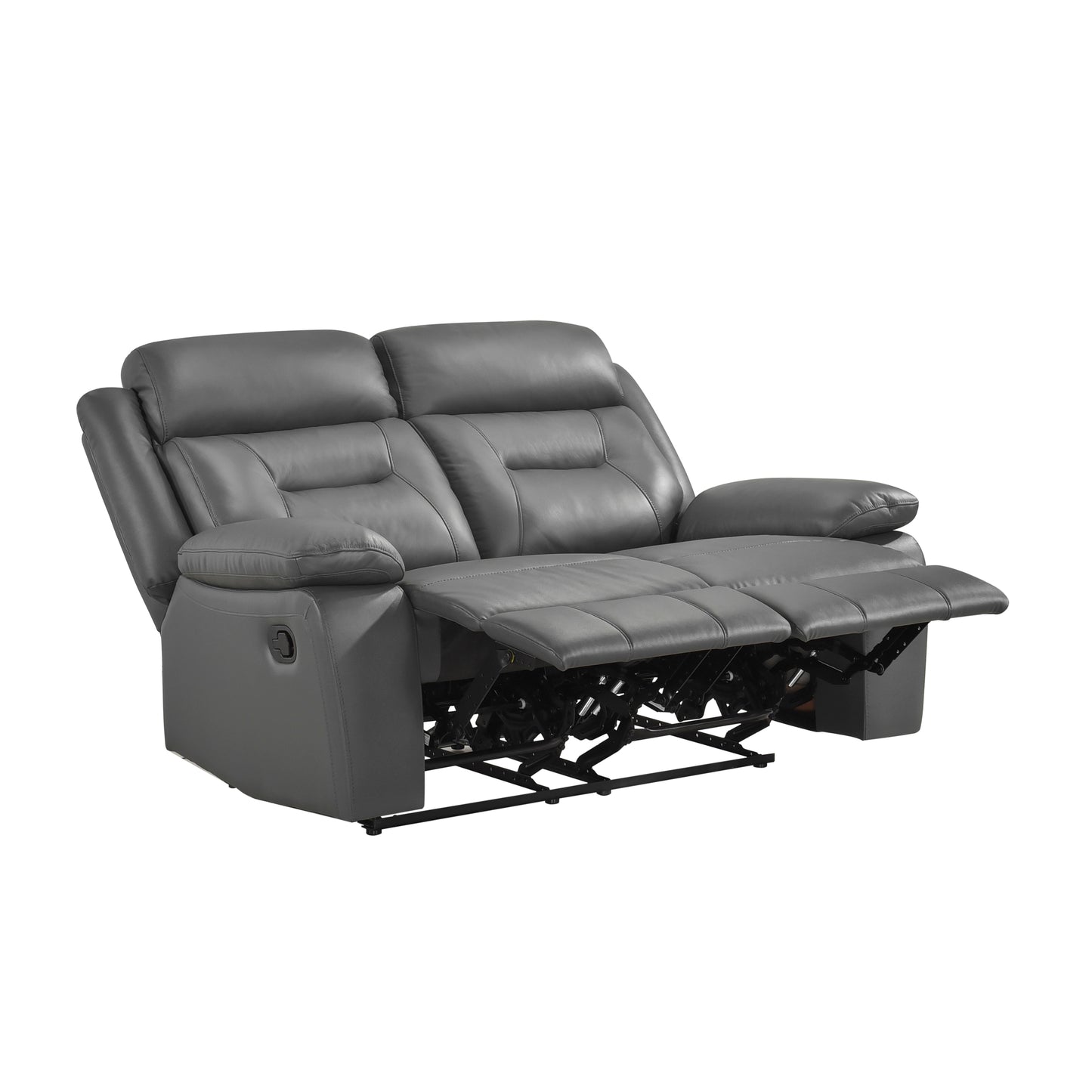 Homelegance Laconia Dark Gray Reclining Loveseat 9629DGY-2