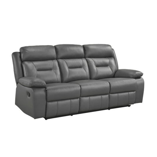 Homelegance Laconia Dark Gray Double Reclining Sectional Sofa 9629DGY-3