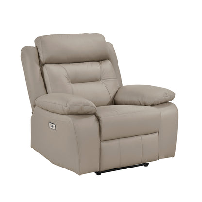 Homelegance Laconia Reclining Chair Power Recliner in Gray 9629LTE-1PW