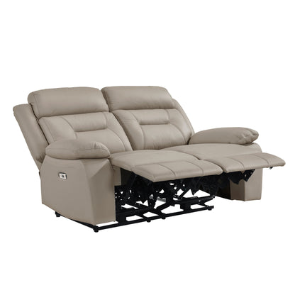 Homelegance Laconia Power Reclining Loveseat in Gray 9629LTE-2PW