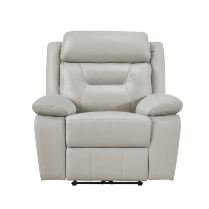 Homelegance Laconia Reclining Chair Power Recliner in Gray 9629SVE-1PW