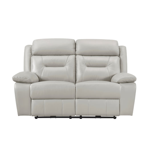 Homelegance Laconia Power Reclining Loveseat in Gray 9629SVE-2PW