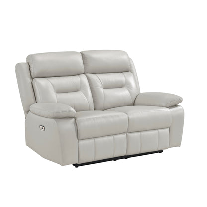 Homelegance Laconia Power Reclining Loveseat in Gray 9629SVE-2PW