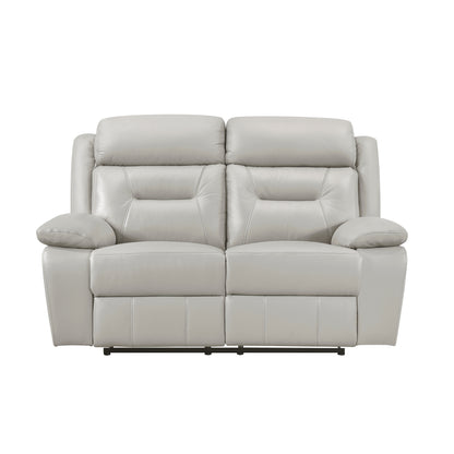 Homelegance Laconia Loveseat Reclining in Silver 9629SVE-2
