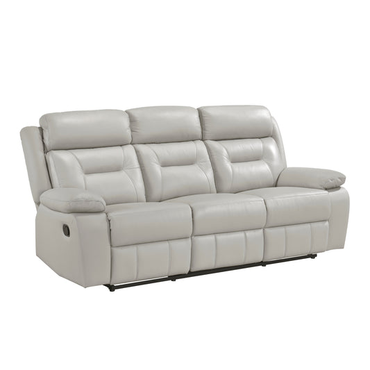 Homelegance Laconia Sectional Sofa Silver Double Recliner 9629SVE-3