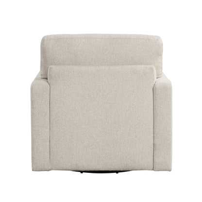 Homelegance Pompano Swivel Accent Chair in Beige Boucle Fabric 9630BE-1SW