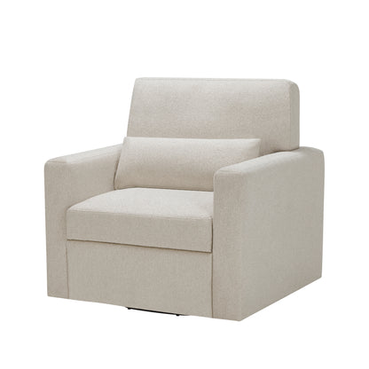 Homelegance Pompano Swivel Accent Chair in Beige Boucle Fabric 9630BE-1SW