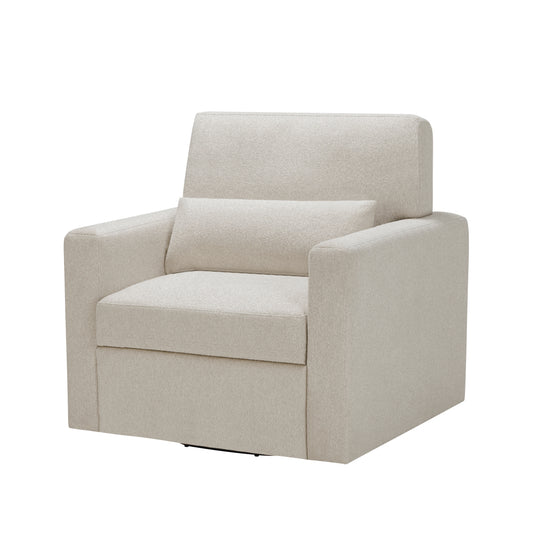 Homelegance Pompano Swivel Accent Chair in Beige Boucle Fabric 9630BE-1SW