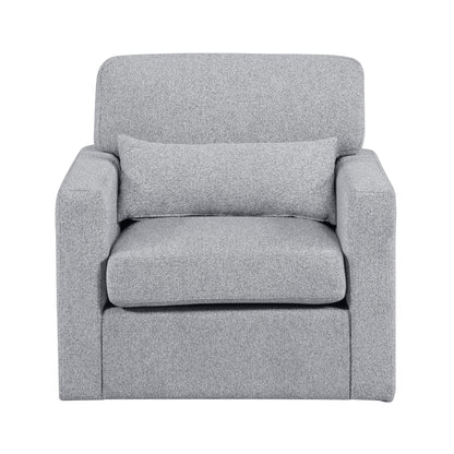 Homelegance Pompano Swivel Accent Chair in Gray Fabric 9630GY-1SW