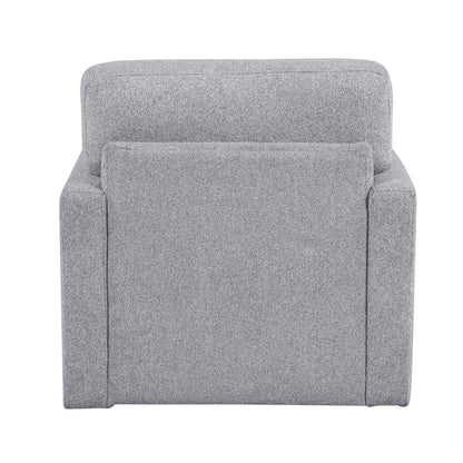 Homelegance Pompano Swivel Accent Chair in Gray Fabric 9630GY-1SW