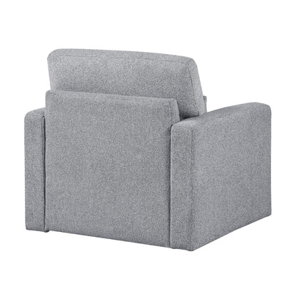 Homelegance Pompano Swivel Accent Chair in Gray Fabric 9630GY-1SW