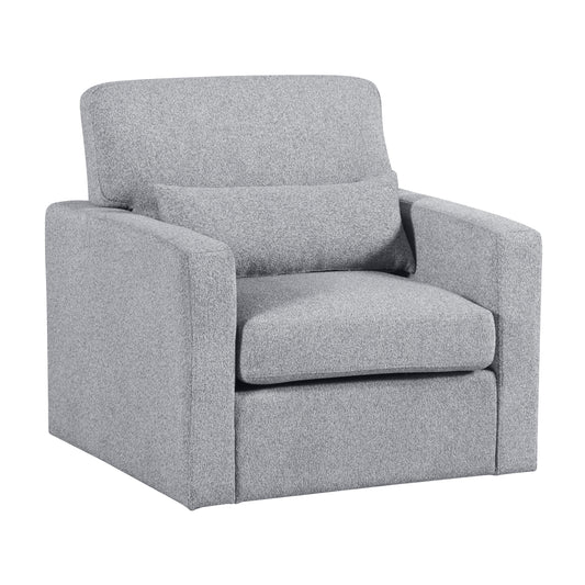 Homelegance Pompano Swivel Accent Chair in Gray Fabric 9630GY-1SW