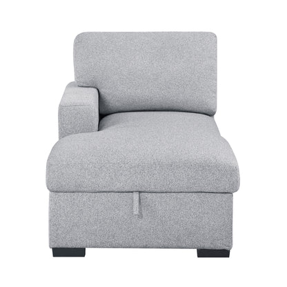 Homelegance Pompano Gray Sectional Sofa 9630GY-4LC2R
