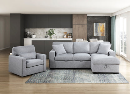 Homelegance Pompano Swivel Accent Chair in Gray Fabric 9630GY-1SW