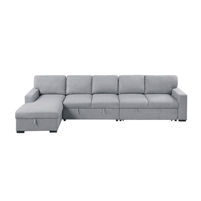 Homelegance Pompano Gray Sectional Sofa 9630GY-3LC2R