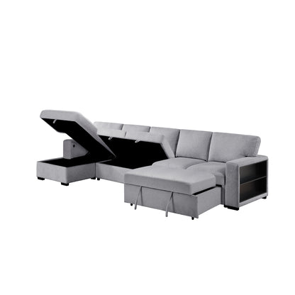 Homelegance Pompano Gray Sectional Sofa 9630GY-3LC2R