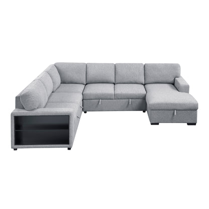 Homelegance Pompano Gray Sectional Sofa 9630GY-42LRC