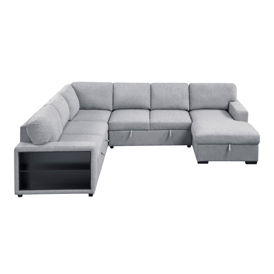 Homelegance Pompano Gray Sectional Sofa 9630GY-42LRC