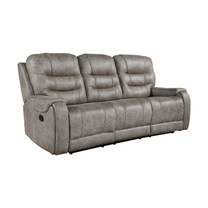 Homelegance Oberon Sectional Sofa Grayish-Brown Dual Reclining Comfort 9634GBR-3