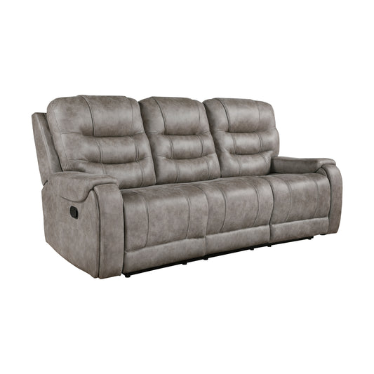 Homelegance Oberon Sectional Sofa Grayish-Brown Dual Reclining Comfort 9634GBR-3