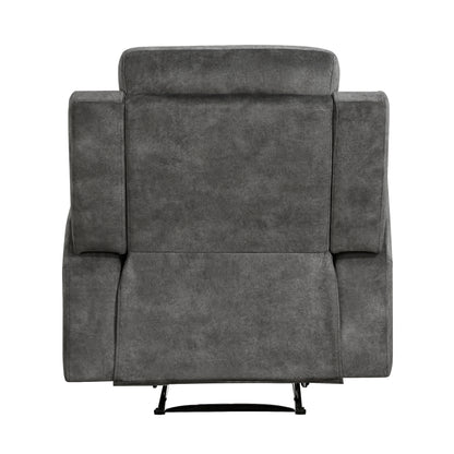 Homelegance Yates Reclining Chair in Brownish Gray Textured Microfiber 9635DG-1