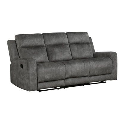 Homelegance Yates Dark Brownish-Gray Dual Reclining Sectional Sofa 9635DG-3