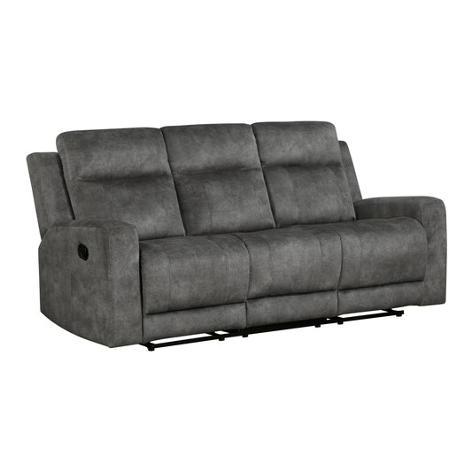 Homelegance Yates Dark Brownish-Gray Dual Reclining Sectional Sofa 9635DG-3