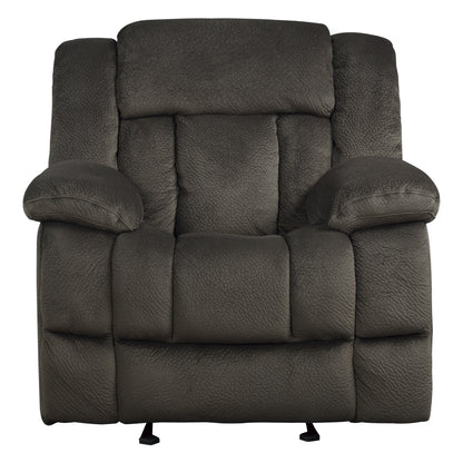 Homelegance Laurelton Glider Recliner Chair in Chocolate Microfiber 9636-1